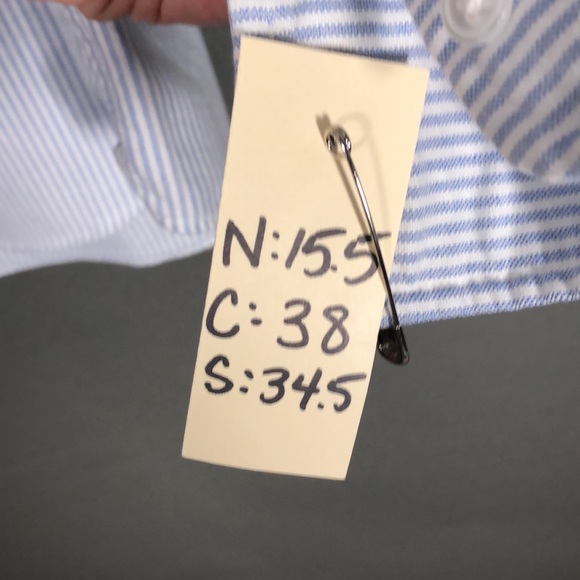 Club Monaco classic Oxford striped shirt. Size SM. From TV show wardrobe - Picture 7 of 7